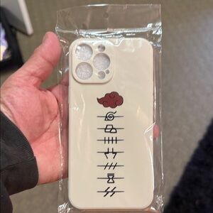 Stylish White Phone Case with Red Cloud Design